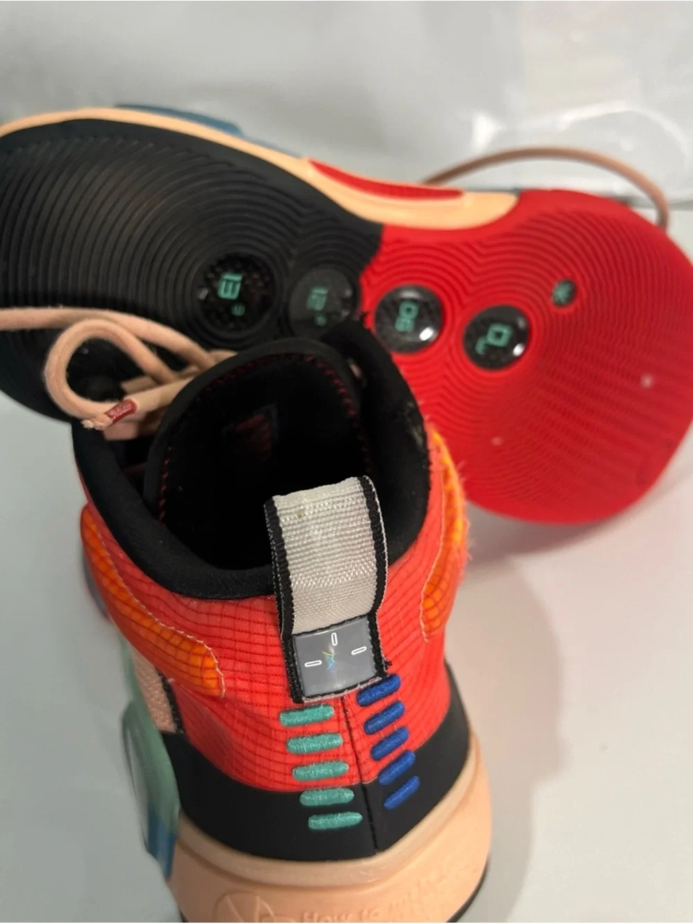 Women’s Multi-Color Athletic Sneakers - Coral / Aqua